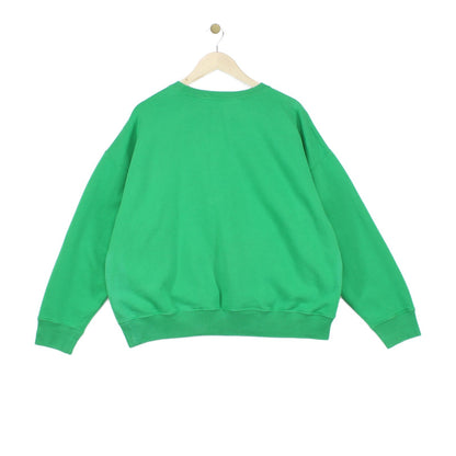 Womens Oversized Sweatshirt Spell Out Crew Neck