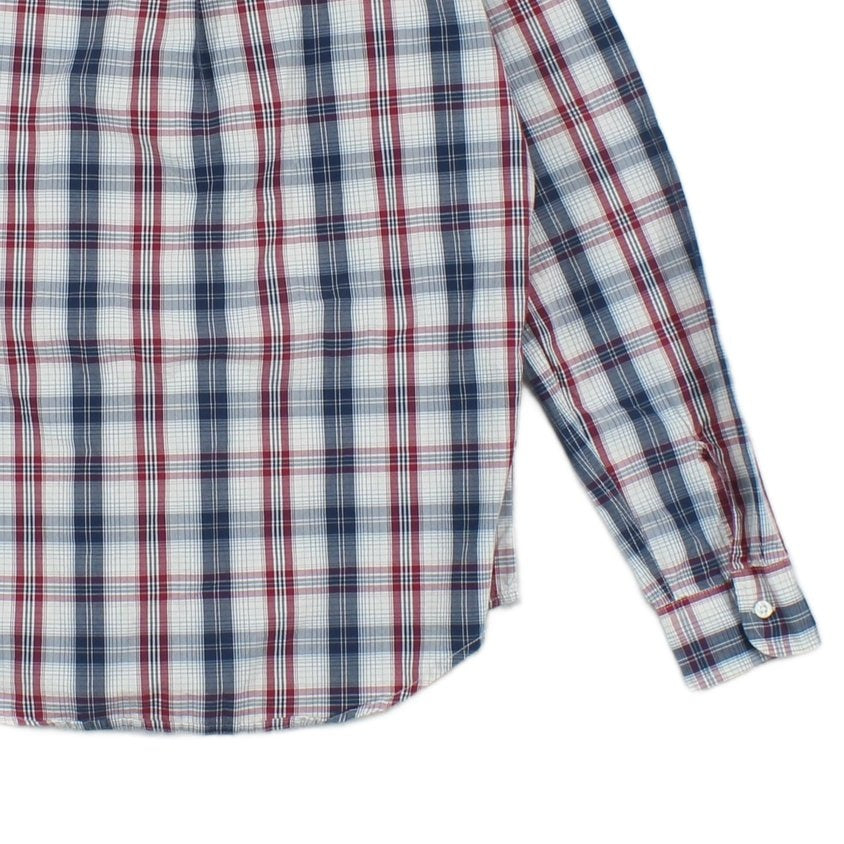 Mens Plaid Shirt Button Down Long Sleeve Cotton