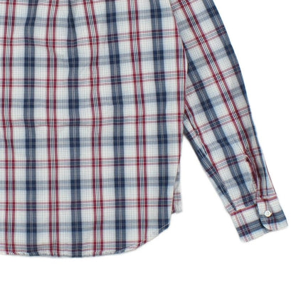 Mens Plaid Shirt Button Down Long Sleeve Cotton