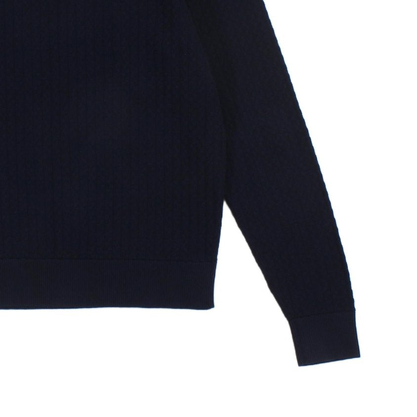 Mens Ribbed Jumper Pullover Crew Neck