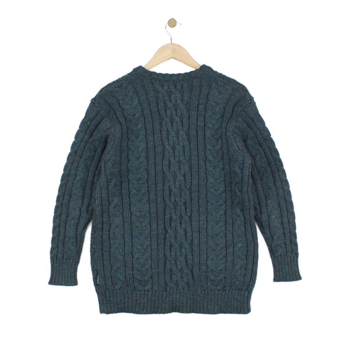 Womens Wool Cardigan Cable Knit Button