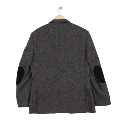Mens Blazer Elbow Patches Wool Blend