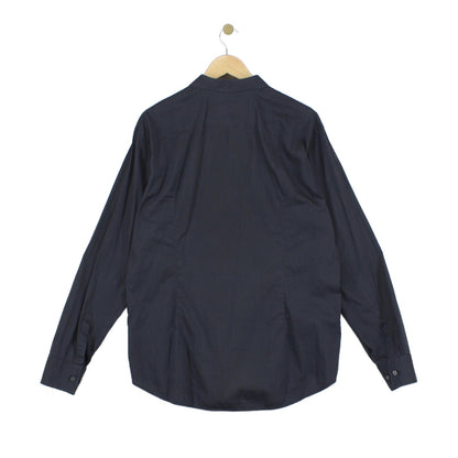 Mens Shirt Slim Fit Long Sleeve Collared