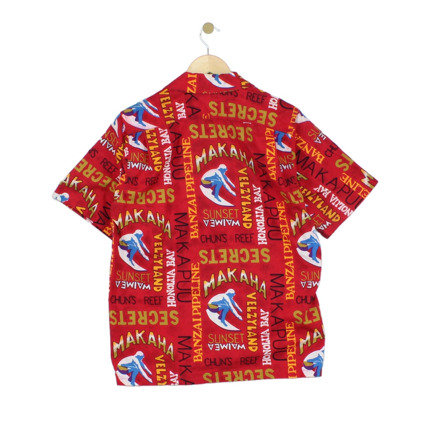 Mens Hawaiian Shirt Usa Made Printed Short Sleeve