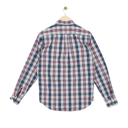 Mens Plaid Shirt Button Down Long Sleeve Cotton
