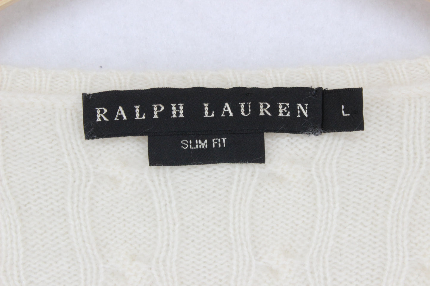 Womens Cashmere Cable Knit Jumper V Neck Slim Fit