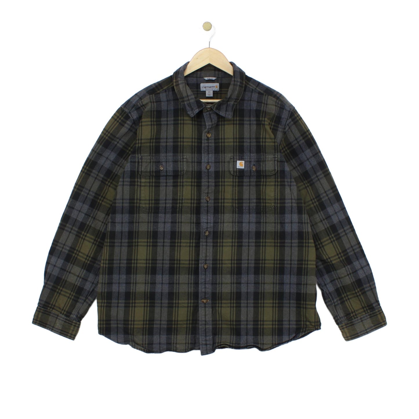 Mens Plaid Shirt Slim Fit Long Sleeve