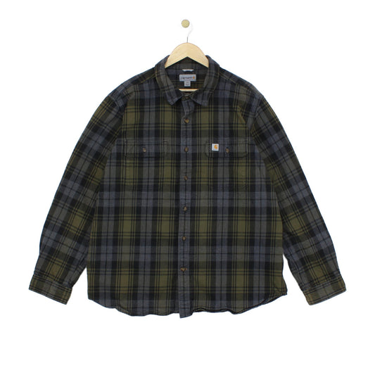 Mens Plaid Shirt Slim Fit Long Sleeve