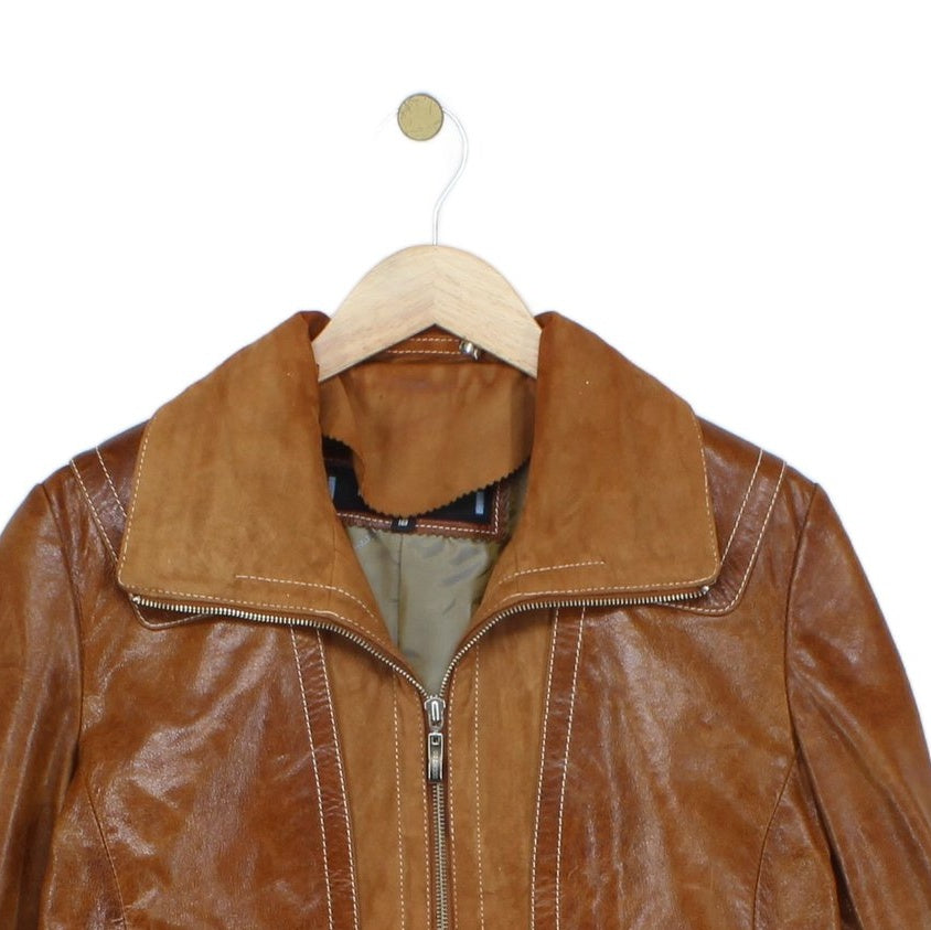 Womens Leather Jacket Full Zip