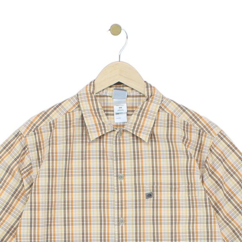 Mens Plaid Shirt Outdoor Short Sleeve