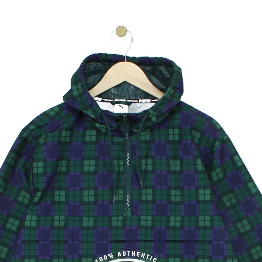 Mens X The Hundreds 1/4 Zip Windbreaker Jacket Plaid