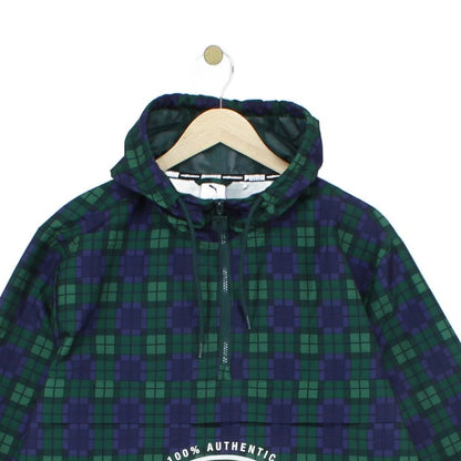 Mens X The Hundreds 1/4 Zip Windbreaker Jacket Plaid