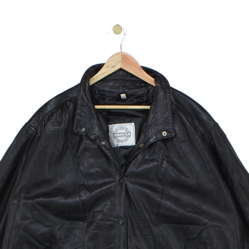 Womens Leather Jacket Uk Made Snap Buttons