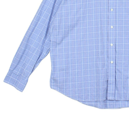 Mens Plaid Shirt Twill Button Down Long Sleeve