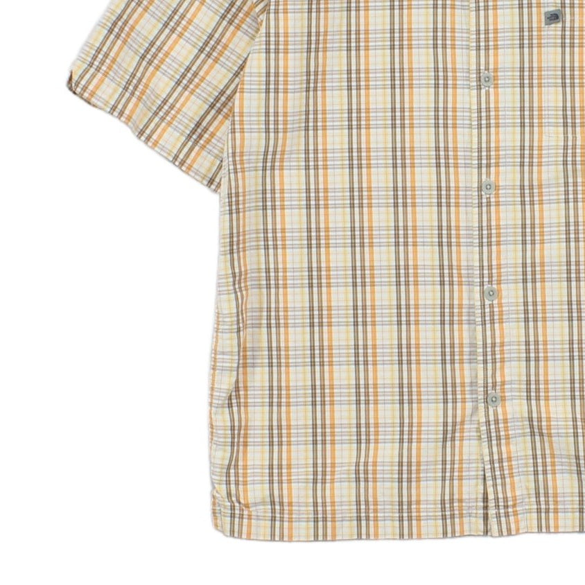 Mens Plaid Shirt Outdoor Short Sleeve