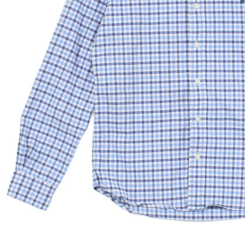 Mens Oxford Shirt Check Button Up Classic