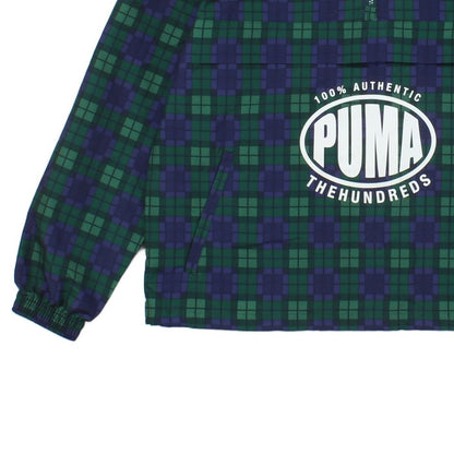 Mens X The Hundreds 1/4 Zip Windbreaker Jacket Plaid