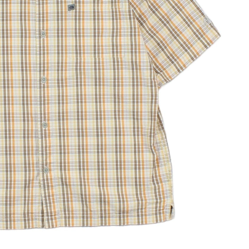Mens Plaid Shirt Outdoor Short Sleeve