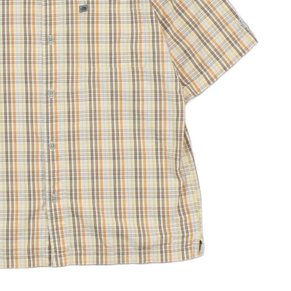 Mens Plaid Shirt Outdoor Short Sleeve