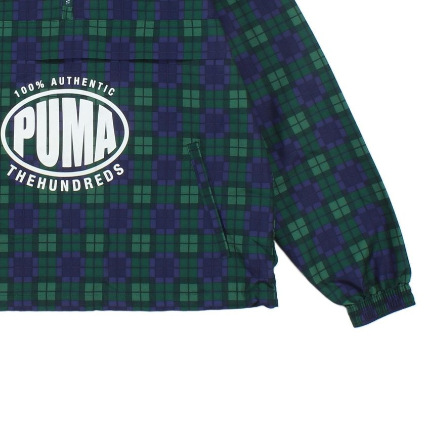 Mens X The Hundreds 1/4 Zip Windbreaker Jacket Plaid