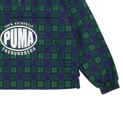 Mens X The Hundreds 1/4 Zip Windbreaker Jacket Plaid