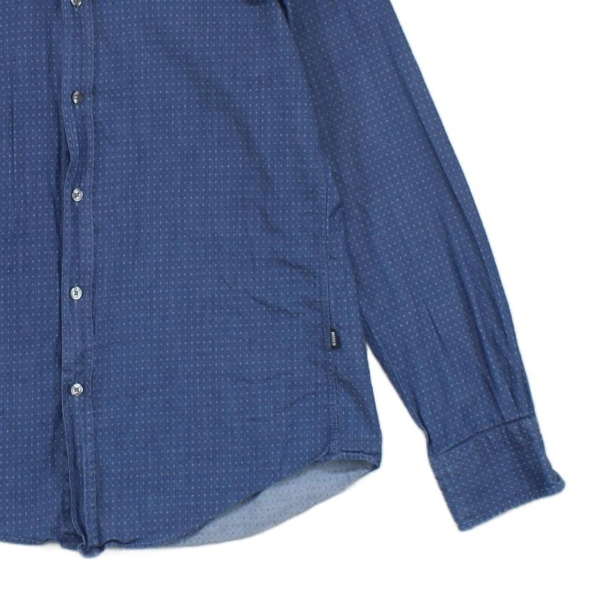 Mens Shirt Slim Fit Long Sleeve Patterned