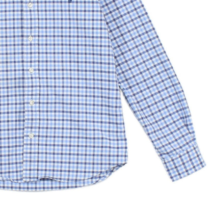Mens Oxford Shirt Check Button Up Classic