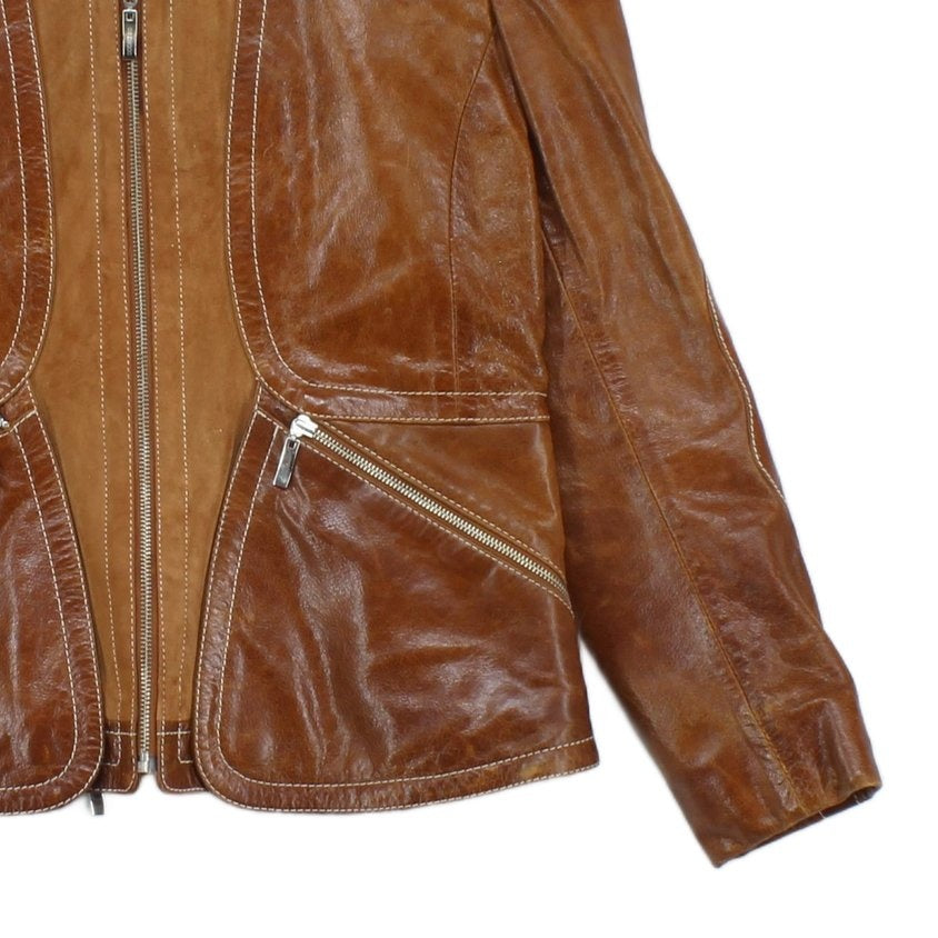 Womens Leather Jacket Full Zip