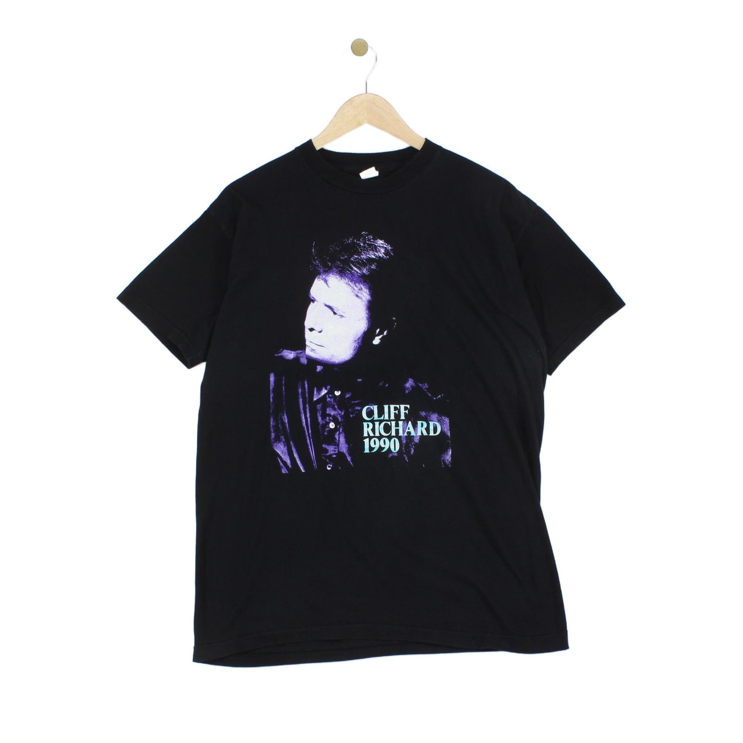 Mens Cliff Richard 1990 T Shirt Single Stitch