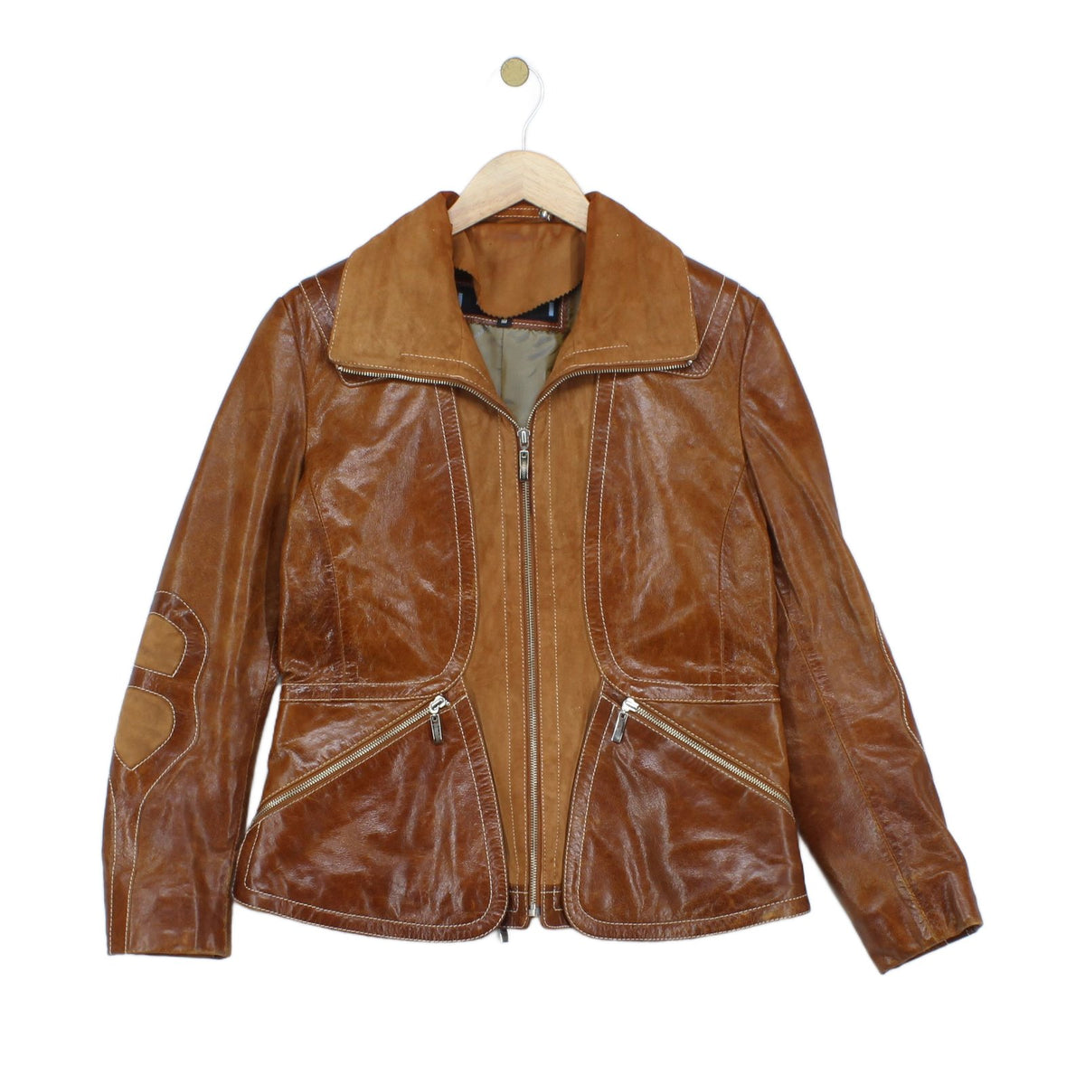 Womens Leather Jacket Full Zip