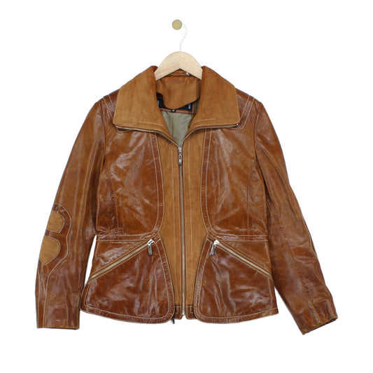 Womens Leather Jacket Full Zip