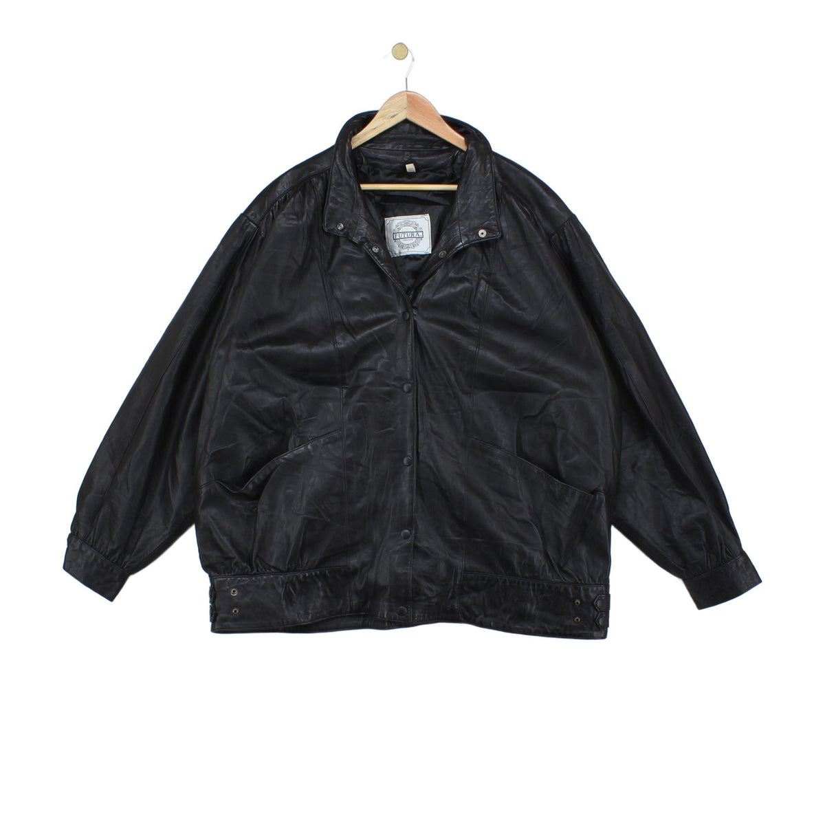 Womens Leather Jacket Uk Made Snap Buttons