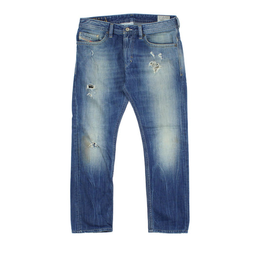 Mens Thavar Jeans Slim Skinny Distressed Denim Cotton