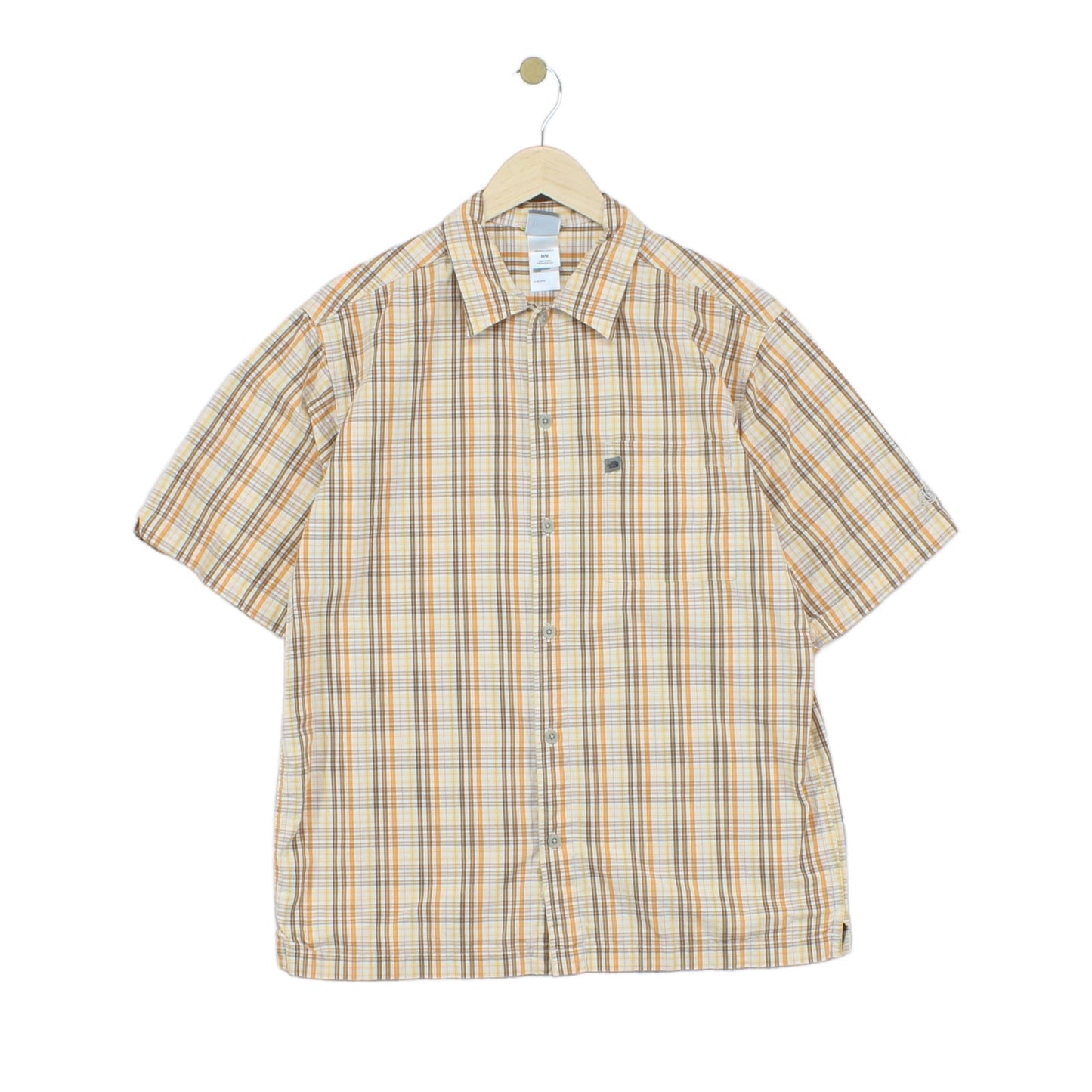Mens Plaid Shirt Outdoor Short Sleeve