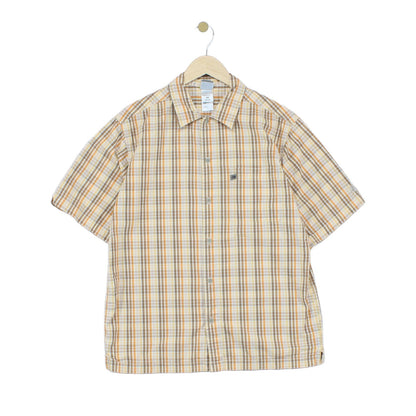 Mens Plaid Shirt Outdoor Short Sleeve
