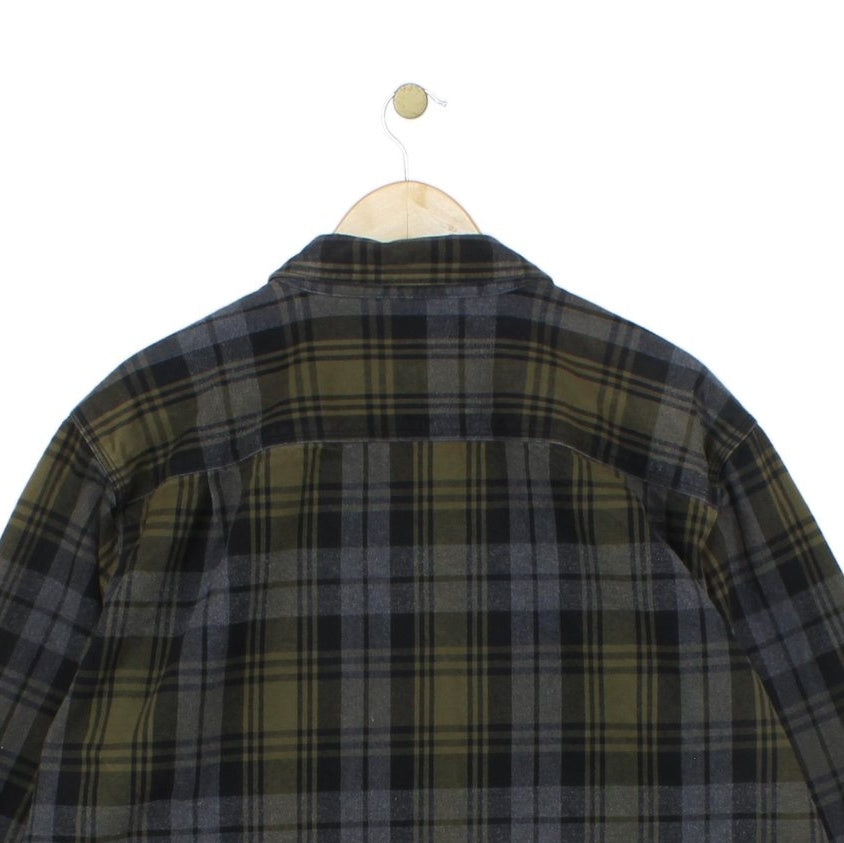 Mens Plaid Shirt Slim Fit Long Sleeve