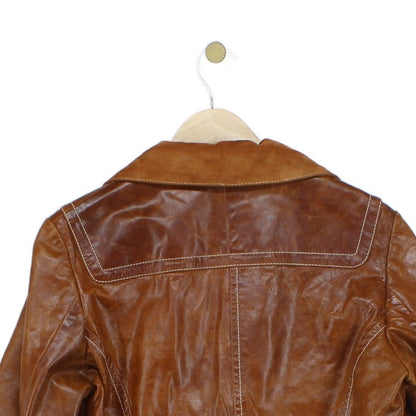 Womens Leather Jacket Full Zip