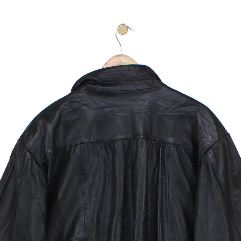 Womens Leather Jacket Uk Made Snap Buttons
