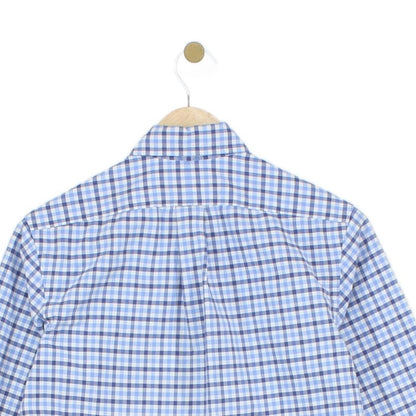 Mens Oxford Shirt Check Button Up Classic
