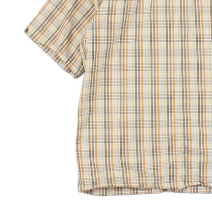 Mens Plaid Shirt Outdoor Short Sleeve