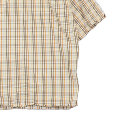 Mens Plaid Shirt Outdoor Short Sleeve
