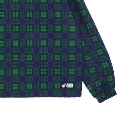 Mens X The Hundreds 1/4 Zip Windbreaker Jacket Plaid