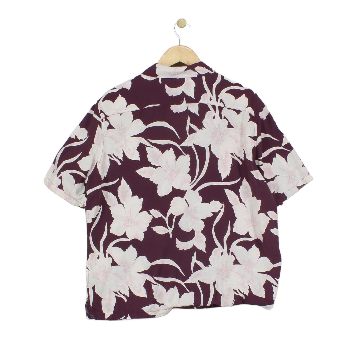 Mens Floral Shirt Relaxed Fit Short Sleeve Viscose