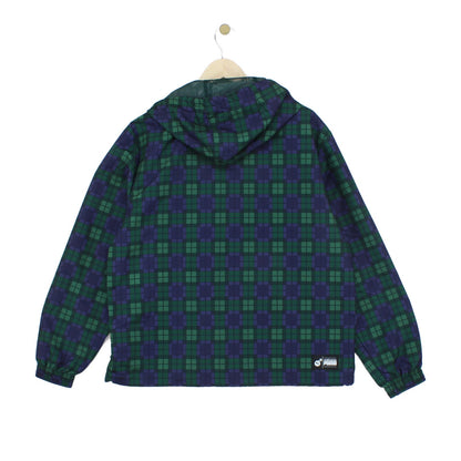 Mens X The Hundreds 1/4 Zip Windbreaker Jacket Plaid