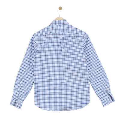 Mens Oxford Shirt Check Button Up Classic