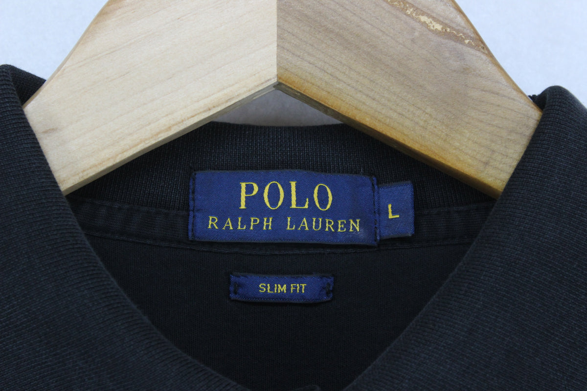 Mens Polo Shirt Stretch Classic Slim Fit Logo