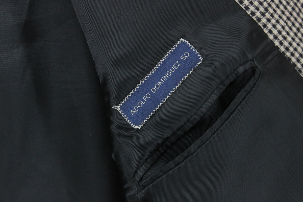 Mens Linen Blazer Check Classic