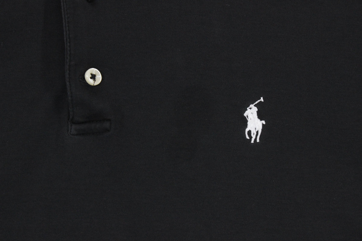 Mens Polo Shirt Stretch Classic Slim Fit Logo