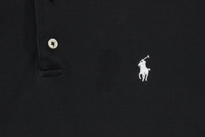 Mens Polo Shirt Stretch Classic Slim Fit Logo