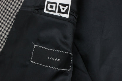 Mens Linen Blazer Check Classic